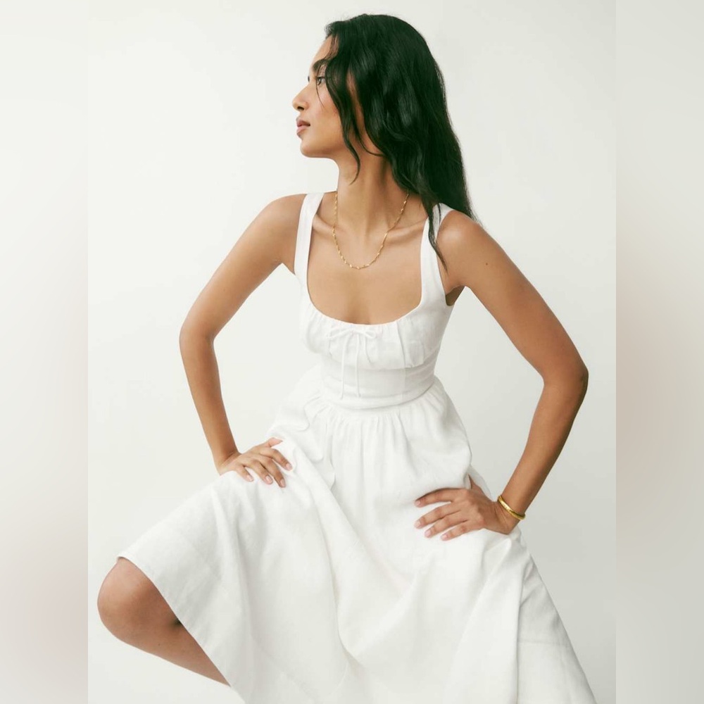 NWOT Reformation Balia Linen Dress - Picture 6 of 16